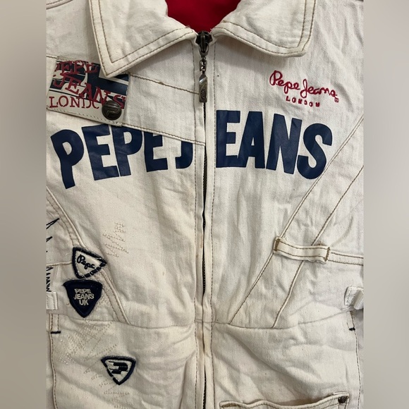 Vintage Pepe Jeans RARE London embroidered jacket small - Picture 1 of 6